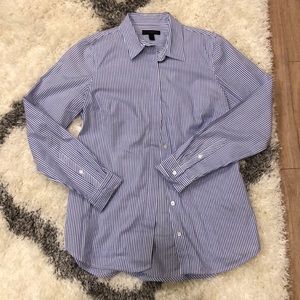 J. Crew blue striped Oxford shirt